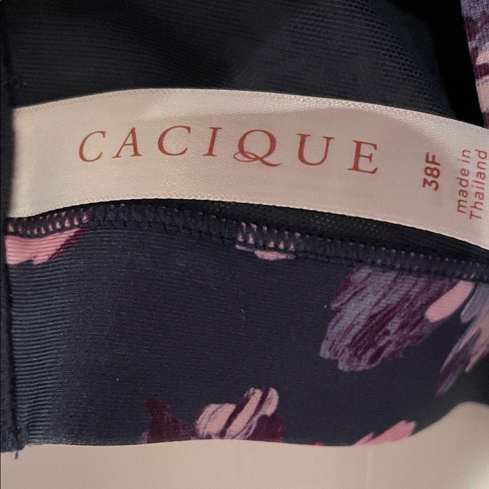 Cacique Navy and Pink Floral Bra - Picture 2 of 4